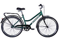 Велосипед сталь 26" SPACE VOYAGER (049) тормозная рама-17" зеленый с багажником задн St с крылом St 2024