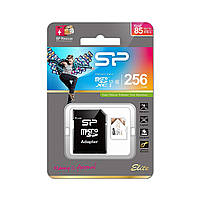 Карта пам'яті Silicon Power 256Gb microSDXC Class 10 UHS-I U1 Elite + adapter (SP256GBSTXBU1V21SP)(1838515741756)