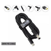 USB Type-C кабель DC 5.52.5 Asus Lenovo Toshiba для зарядки ноутбука 100W от повёрбанка USB Код/Артикул 10