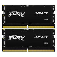 Модуль памяти для ноутбука SoDIMM DDR5 32GB (2x16GB) 5600 MHz Impact Black Kingston Fury (ex.HyperX)
