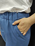 Брюки жіночі штани класика резинка 44 блакитні, фото 4