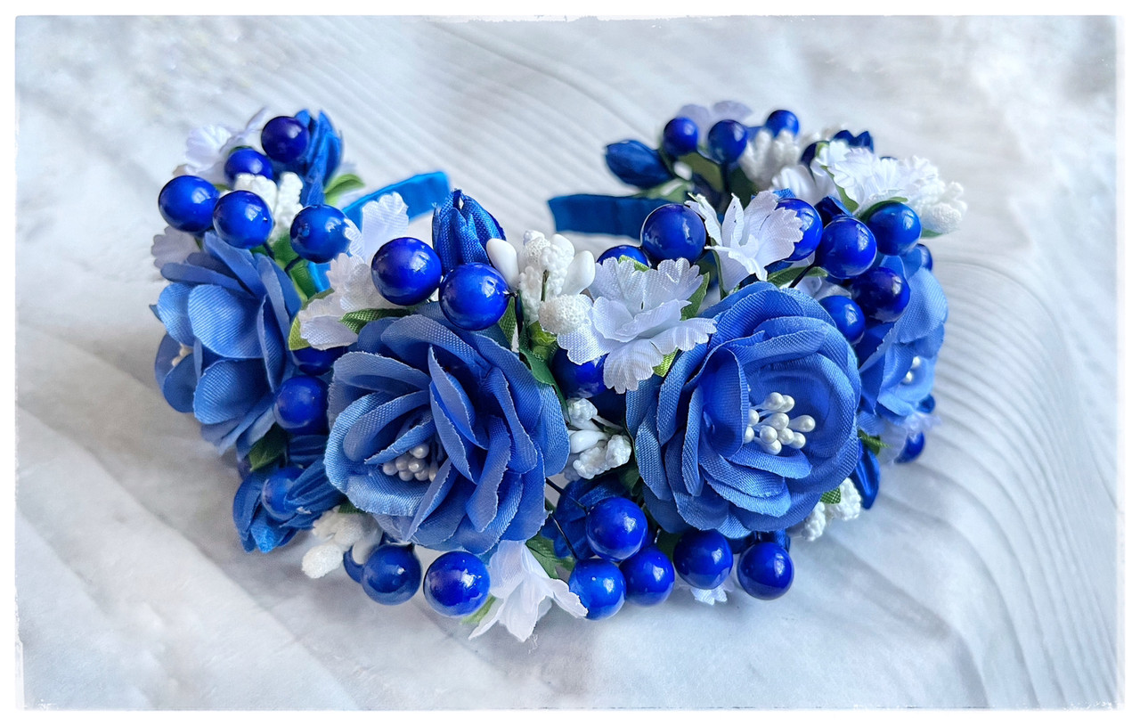 Обруч для волосся Феєрія волошковий, фото 1