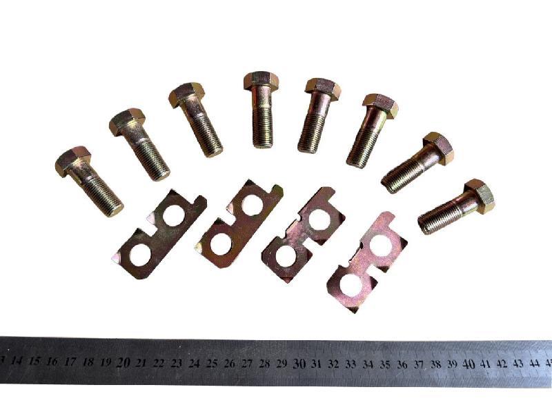 236-1005127/8/9 Ремкомплект кріплення маховика ЯМЗ (болт маховика 8 шт., пластина лев + оправ по 2 шт.), фото 1