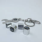 Захисні ковпачки на ніпеля Emgrand + ключик-брелок у подарунок! Колір хром, фото 3