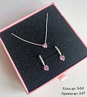 Набір сережки та кольє (різні кольори)