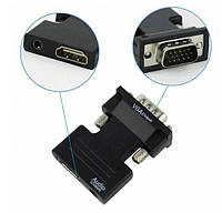 Конвертер HDMI на VGA 1080р переходник преобразователь адаптер с Т2 на монитор Код/Артикул 10 77350