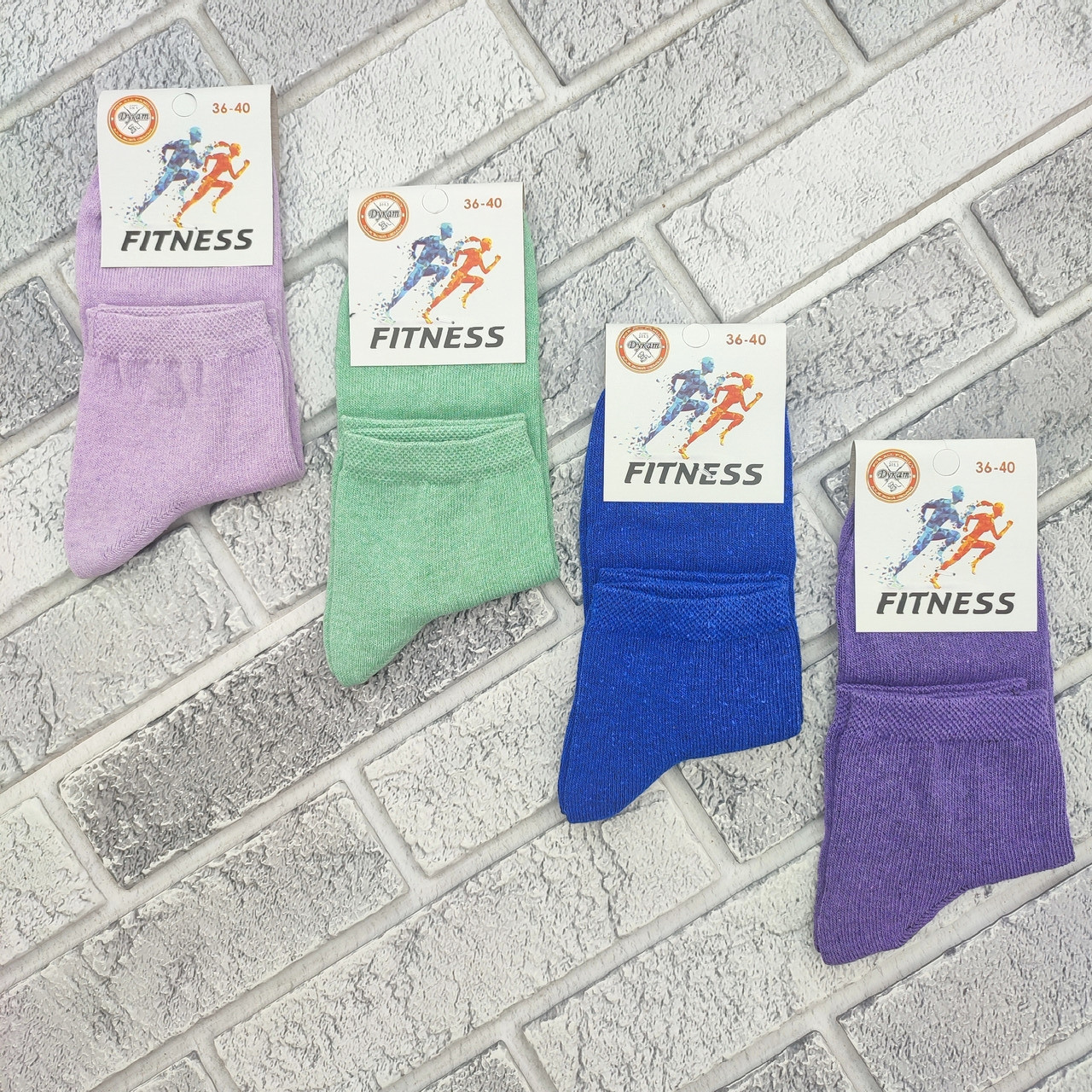 Шкарпетки жіночі середні весна/осінь р.36-40 кольорове асорті FITNESS ДУКАТ 30038814