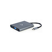 Концентратор Cablexpert USB-C 6-in-1 (Hub3.1/HDMI/VGA/PD/card-reader/audio) (A-CM-COMBO6-01)(1757133523756)