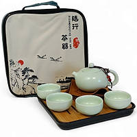 Подарочный переносной чайный набор посуды для путешествий в боксе