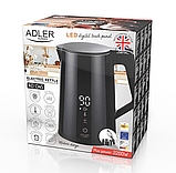 Електрочайник Adler AD 1345 чорний LED з регулятором температури 1.7л STRIX, фото 9