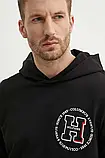 AllOriginal com ua Бавовняна кофта Tommy Hilfiger чоловіча колір чорний з капюшоном з принтом MW0MW34383, фото 4