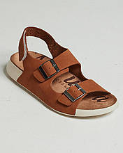 Босоніжки з двома пряжками Altura 2424 36 темно-коричневі нубук