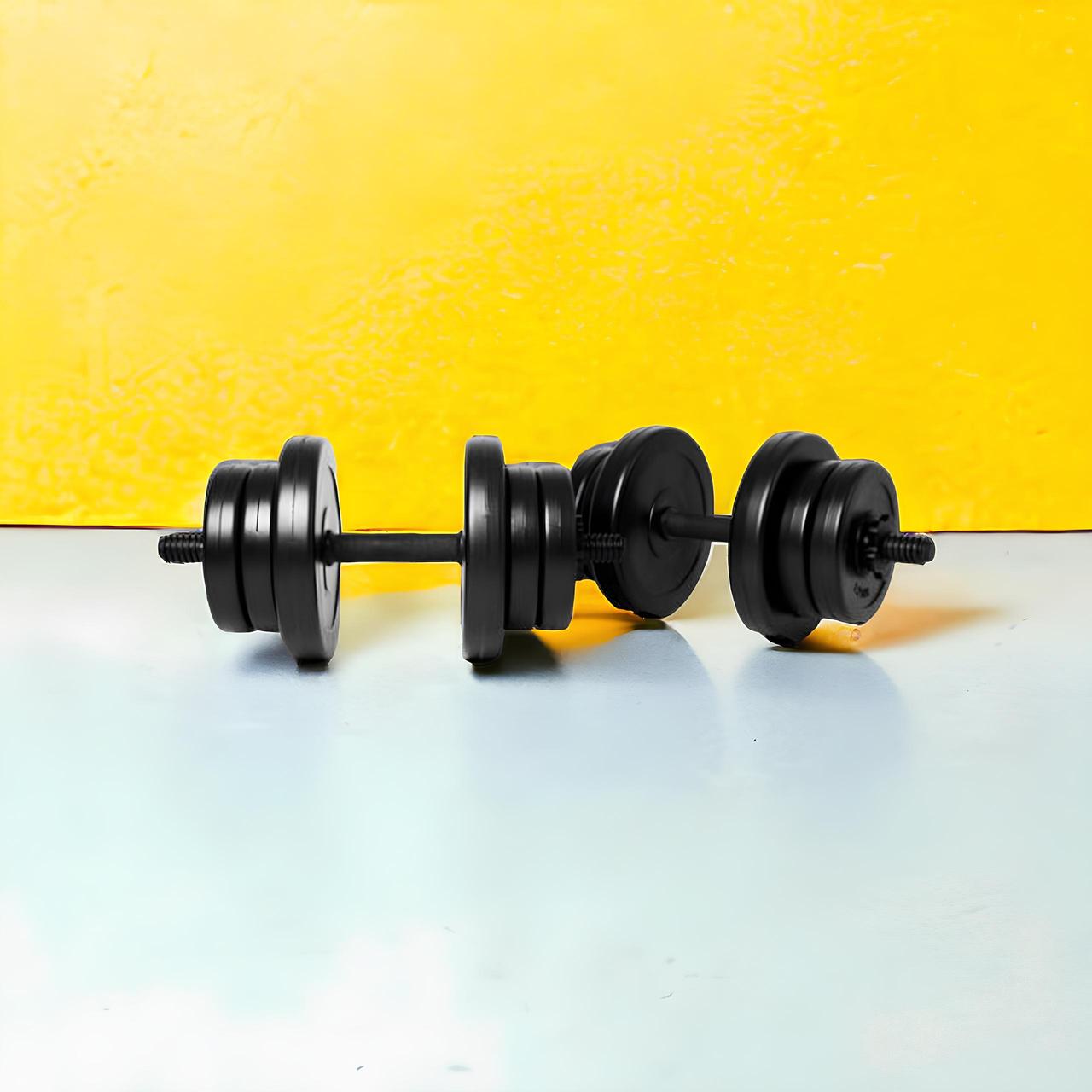 Гантелі 2 по 10 кг ( розбірні набірні набір  2х10 кг композитні  зі змінними дисками гантелі для будинку  )