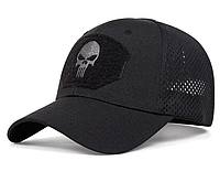 Мужская черная тактическая бейсболка, кепка солнцезащитная с Черепом, военная кепка Черная