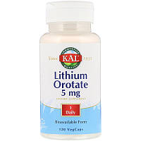 Литий Lithium Orotate KAL 5 мг 120 капсул KB, код: 7699880