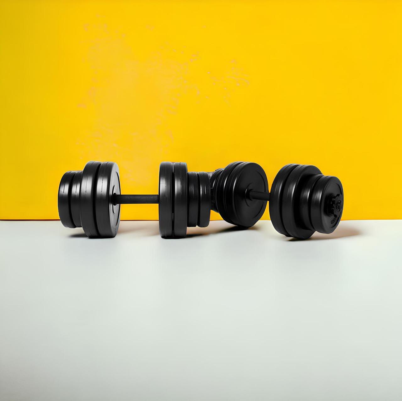 Гантелі 2 по 15 кг ( розбірні набірні набір  2х15 кг композитні  зі змінними дисками гантелі для будинку  )