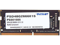 Оперативна пам'ять DDR4 Patriot SL 8GB 2666MHz CL19 SODIMM