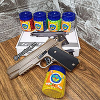 Набор Детский Металлический Пистолет на пластиковых пульках + 1000 Пуль В комплекте Galaxy Colt