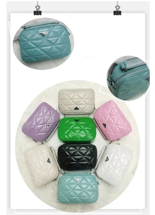 Сумка жіноча крос-боді стьобана 24*18 см на блискавці з довгим ремінцем у різних кольорах Liza, фото 1