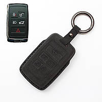 Чохол з алькантари для ключа Land Rover, Range Rover Sport, Velar, Evoque, Freelander, Discovery (чорний)