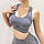 Стильний жіночий фітнес комплект «Пуш-Ап» - топ і шорти (Розміри S/M, L/XL), Сірий меланж, фото 2