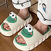 Тапочки домашні, лляні тапочки жаби унісекс мають гнучку підошву заввишки 4 см 37р 22.8см стопа, фото 3