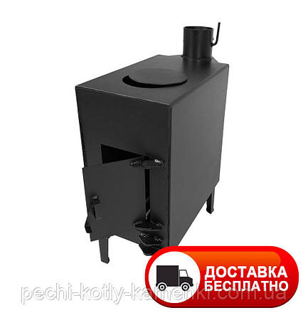 Піч буржуйка з конфоркой без радіаторів 4 мм, фото 1