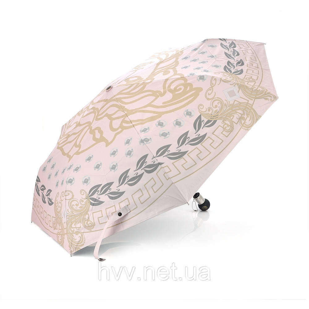 Парасолька жіноча автоматична, D-106 см, захист від сонця, UV (99%), захист від дощу, каркас — Al+Fe, Pink