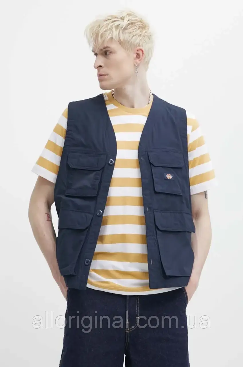 AllOriginal com ua Безрукавка Dickies FISHERSVILLE VEST чоловіча колір синій перехідна DK0A4YQP РОЗМІРИ, фото 1