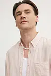 AllOriginal com ua Сорочка з льону HUGO колір рожевий regular комір button-down 50514162 РОЗМІРИ ЗАПИТУЙТЕ, фото 4