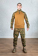 Качественный костюм для военных хищник саржа камуфлированная милитари мужской летняя форма статутная боевая
