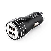 Зарядное устройство Vinga Dual USB Car Charger aluminium 15.5W Max (VCCAABK)(1837478824756)