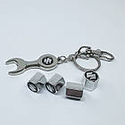 Захисні ковпачки на ніпеля Suzuki + ключик-брелок у подарунок! Колір хром, фото 4