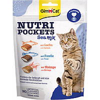 Лакомство для котов GimCat Nutri Pockets Морской микс 150 г (4002064419176)(1754333292756)