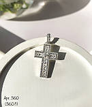 Срібний хрестик (різні кольори), фото 2