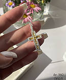 Срібний хрестик (різні кольори), фото 3