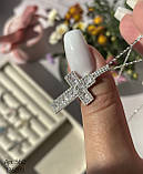 Срібний хрестик (різні кольори), фото 7