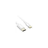 Дата кабель USB-C to Lightning 0.8m GOLD plated Atcom (A15277)(1726682282756)