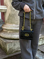 Сумочка женская диор черная кожаная сумка Dior