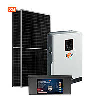 Комплект сонячної електросистеми LogicPower Преміум 3.5кВт АКБ LiFePO4 140Ah (LP19925)