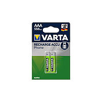 Аккумулятор Varta AAA Phone ACCU 550mAh NI-MH * 2 (58397101402)(1899264396756)