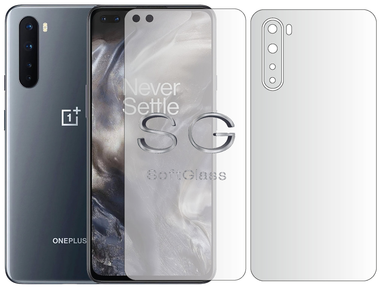 М'яке скло OnePlus Nord AC2003 Комплект: Передня та Задня панелі поліуретанове SoftGlass