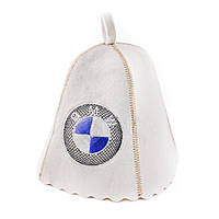 Банная шапка Luxyart "BMW", натуральный войлок, белая (LA-183) ds
