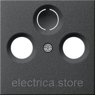 Накладка для розетки ТВ-САТ System 55 антрацит Gira 086928, фото 1