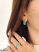 Набір сережки та каблучка