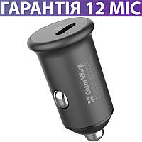 Зарядка в прикуриватель в машину ColorWay 20W порт USB Type-C Power Delivery