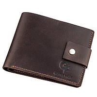 Мужской портмоне в винтажном стиле GRANDE PELLE натуральная кожа, коричневый (11229) ds
