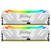 Модуль памяти для компьютера DDR5 32GB (2x16GB) 6800 MHz Renegade RGB White/Silver Kingston Fury (ex.HyperX)