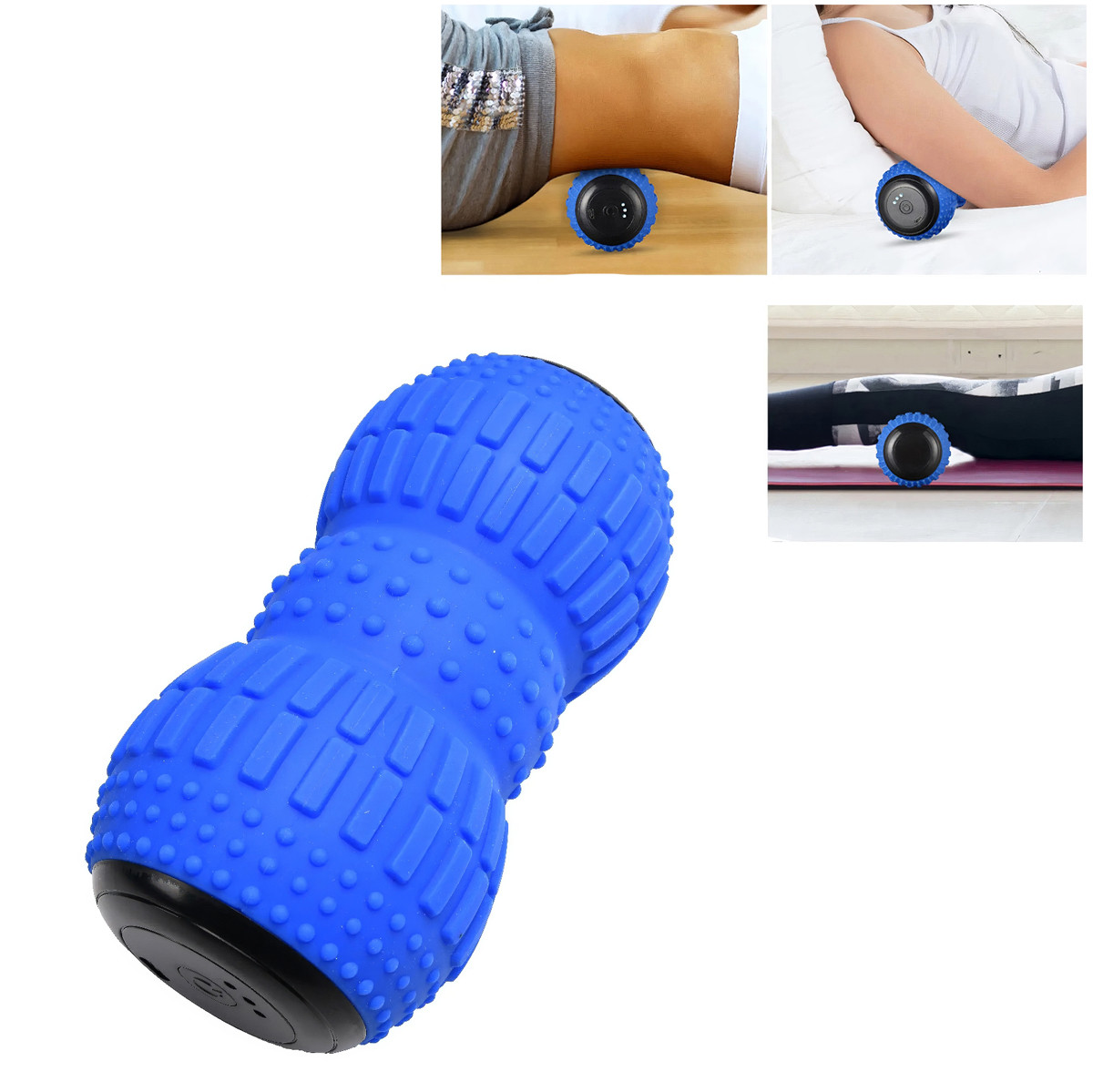 Вібромасажер для спини Massage Ball Синій ручний масаж для тіла, вібромасажер для попереку та шиї (ST)