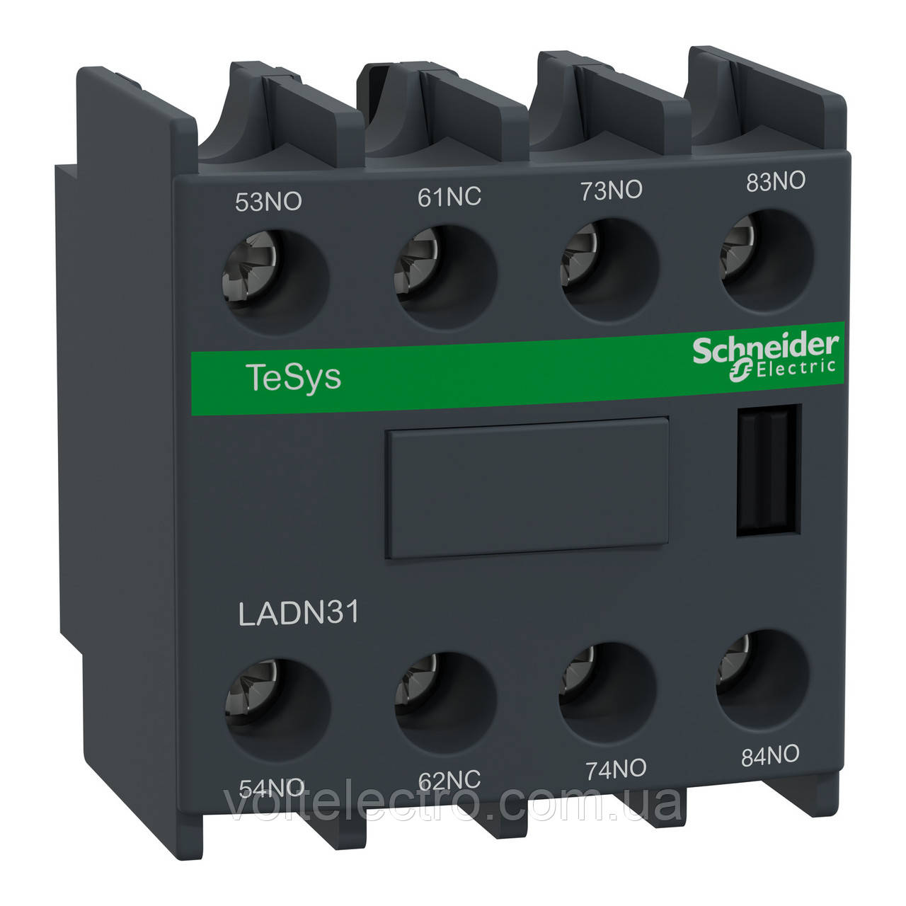 Додатковий контактний блок фронтальний Tesys D, 3НО+1НЗ, Schneider Electric LADN31, фото 1